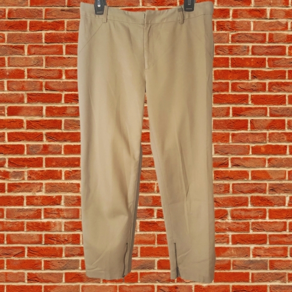 🦋Calvin Klein Khaki Ankle Zip Pants - Picture 1 of 6